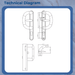 Pembroke Sliding Patio Locking Door Handle for uPVC, Timber & Aluminium Doors Reversible D shaped