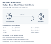 Carlisle Brass Silent Pattern Cabin Hooks