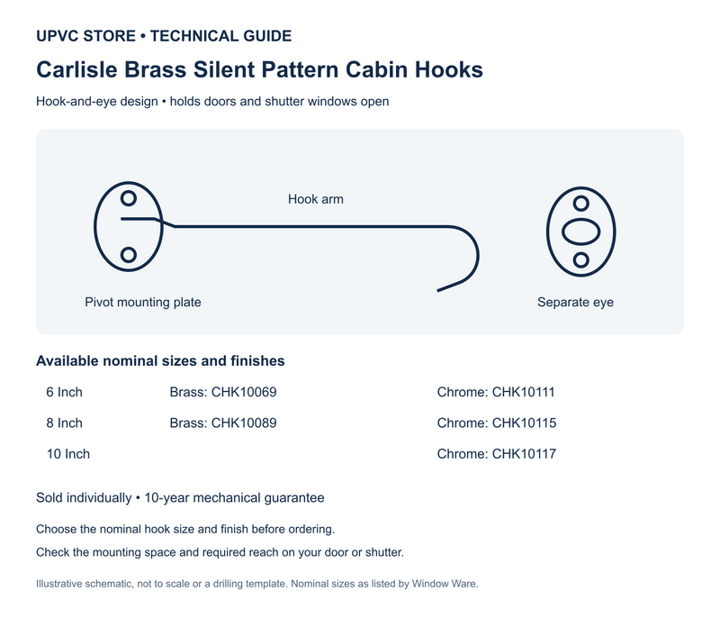 Carlisle Brass Silent Pattern Cabin Hooks