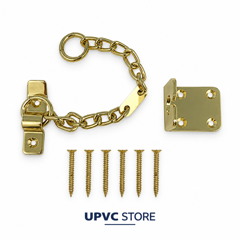 Carlisle Brass Heavy Duty Door Chain — Polished Brass, 200mm