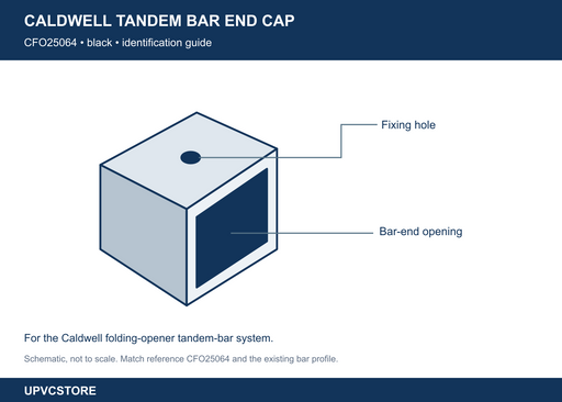 Caldwell Tandem Bar End Cap / Screw – Black, CFO25064