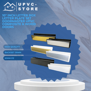10" Inch Letter Box Letter Plate Set Doormaster UPVC Composite & Wood Doors