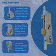 Fullex SL16 68PZ Replacement uPVC Gear Box Door Lock Centre Case 35mm Backset