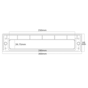 UAP Framemaster 12 Inch Fire Resistant Gold Letterplate 40-80mm INTUMESCENT