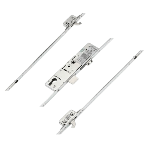 ERA Multipoint Door Lock – Split Spindle with 2 Small Hooks & Latch Deadbolt (730mm Top Hook to Spindle) – Option 2