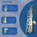 Ingenious Genuine Upvc Gear box Door Lock Centre Case 35mm Backset Single Spindle