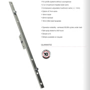 Offset U-Track Mushroom Espag Window Lock 22mm Backset 250 400 600 800 1000mm