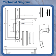 Architectural Sprung Offset Lever Door Handle – Secure & Contemporary Hardware