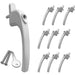 uPVC Universal Grip Window Handle Inline Locking Espag Double Glazing White 30mm Eco Friendly Anti Corrosion