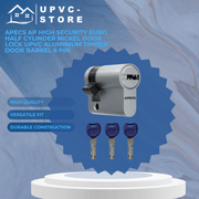 Apecs AP High Security Euro Half Cylinder Nickel Door Lock uPVC Aluminium Timber Door Barrel 6 Pin