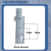 Ingenious Genuine Upvc Gear box Door Lock Centre Case 45mm Backset Double Spindle