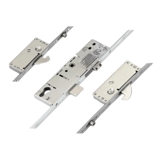 ERA Multipoint Door Lock – Split Spindle with Latch, Deadbolt, 2 Large Hooks & 2 Rollers – Option 2 (730mm Top Hook to Spindle)