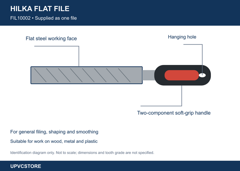 Hilka Flat File – Soft-Grip Handle, FIL10002