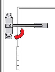 Yale P-YSMDC Surface Mounted Door Closer, Spring Loaded with Adjustable Tensioner, Automatic Closure of Doors Up to 50 kg