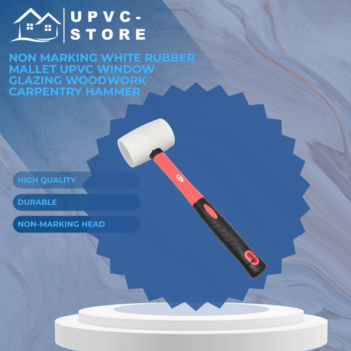 NON MARKING WHITE RUBBER MALLET UPVC Window Glazing Woodwork Carpentry Hammer