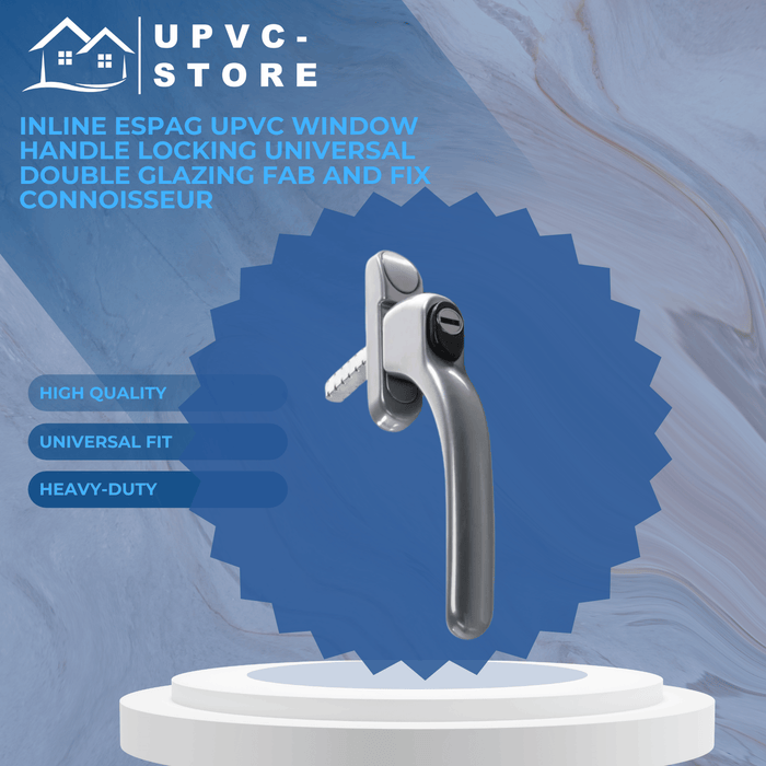 Inline Espag UPVC Window Handle Locking Universal Double Glazing Fab and Fix Connoisseur