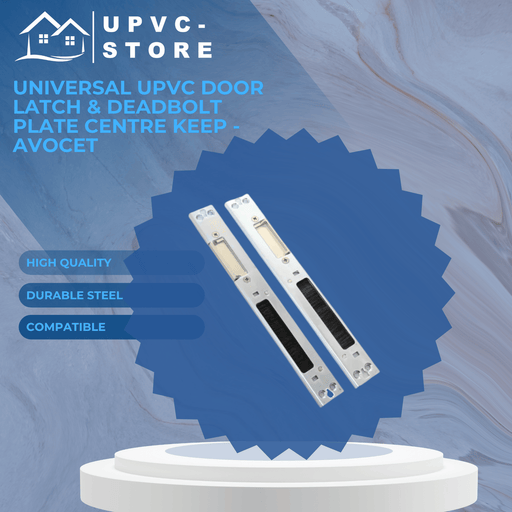 Universal Upvc Door Latch & Deadbolt Plate Centre Keep - Avocet