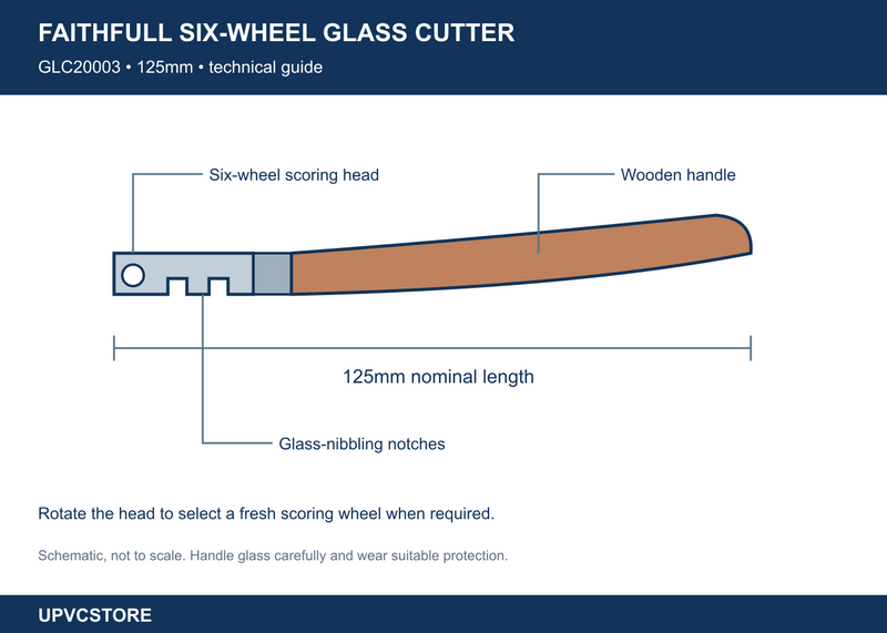 Faithfull 125mm Six-Wheel Glass Cutter