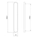 uPVC Door Handle Blank Plate French Doors Blanking Handle PVC 215mm Screw Centres Short Backplate