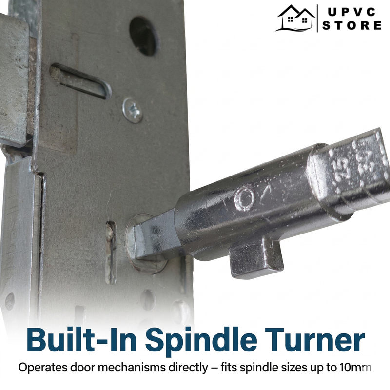Locksmith Multi Tool – Euro Cylinder Gauge, Cam Turner, Spindle Turner & Backset Measuring Tool | Heavy Duty Steel | Trade & Professional Use