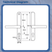 UPVC Lever Lever uPVC Door Handles – 68mm PZ, Sprung with 215mm Screw Fixing Centres for Multipoint Locks