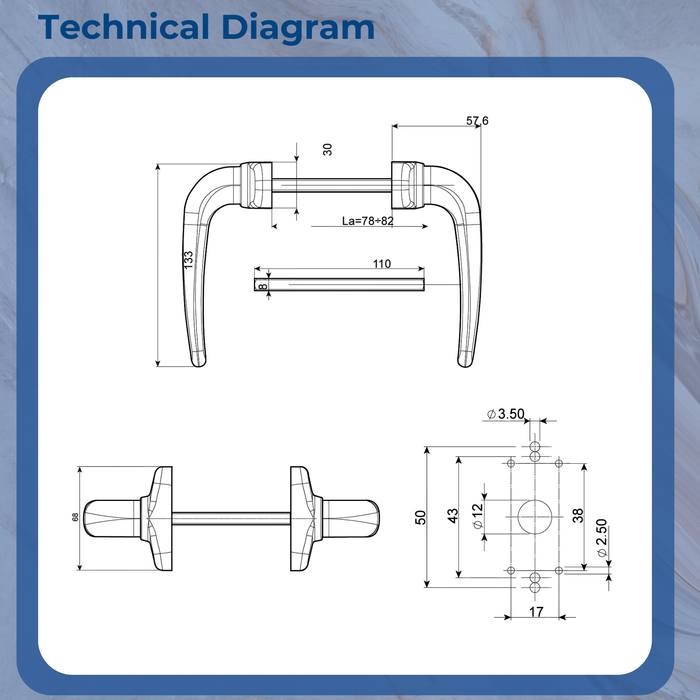 Stylish Prima Plus Door Handle for uPVC & Composite Doors