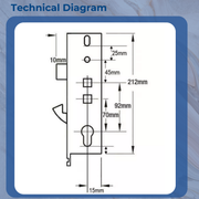 Yale Asgard 45mm Multi Point Upvc Door Lock Gear Box Case