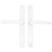 Sprung Lever/Lever uPVC Door Handles – 92mm PZ, 240mm Screw Centres, 270mm Backplate for Multipoint Locks