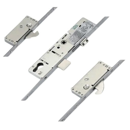 ERA Multipoint Door Lock – Split Spindle with Latch, Deadbolt & 2 Large Hooks (570mm Top Hook to Spindle) – Option 1