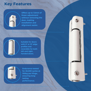 Avocet UPVC Door Butt Hinge Flat And Angled White & Brown 115mm Hinge Butt Hinge