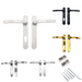 Blank External Lever/Lever uPVC Multipoint Door Handles – 92mm PZ Centres – Sprung Mechanism – 122mm Screw Fixings