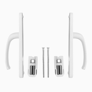 UPVC Double Glazing 92PZ 210mm Screw Centres Sprung Patio Door Handle Set PVC Long Backplate