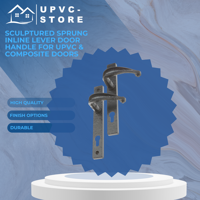 Sculptured Sprung Inline Lever Door Handle for uPVC & Composite Doors