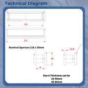 10" Inch Letter Box Letter Plate Set Doormaster UPVC Composite & Wood Doors