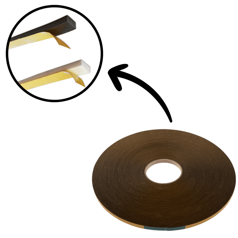 uPVC Double-Sided Glazing Foam Security Tape – Black & White | High-Strength Window Seal