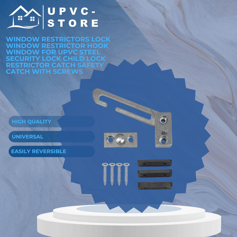 Window Restrictors Lock Window Restrictor Hook Window for UPVC Steel Security Lock Child Lock Restrictor Catch Safety Catch with Screws …