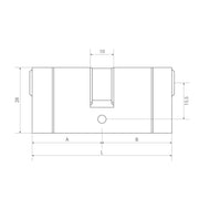 APECS Standard Dual Colour Oval Euro Profile Cylinder Timber Aluminium Door Lock