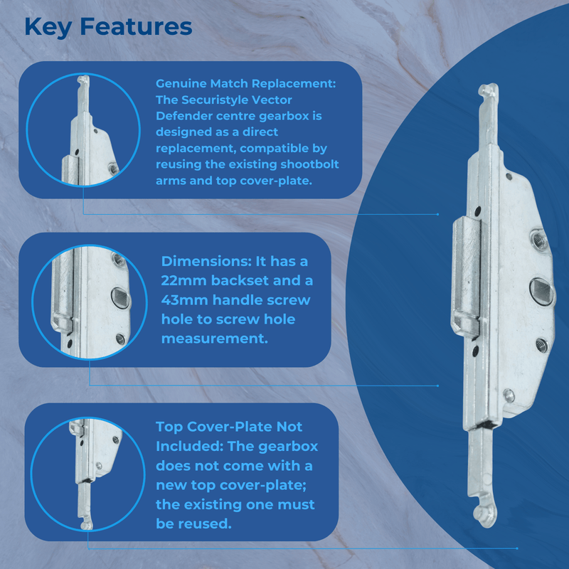 Securistyle Vector Defender Upvc Window Old Lock Gear Box