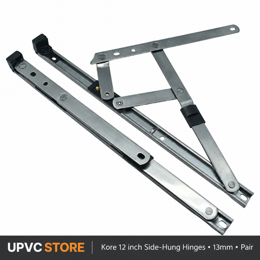 Kore 12 inch standard side-hung window hinges, 13mm stack, pair