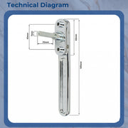 Fenster Genesis Sliding Bi Fold Locking Black Door Handle Short Base Smooth Finish