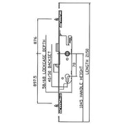 GU Ferco Tripact Latch Deadbolt 2 Tongue Hooks Lift Lever - 20mm Faceplate