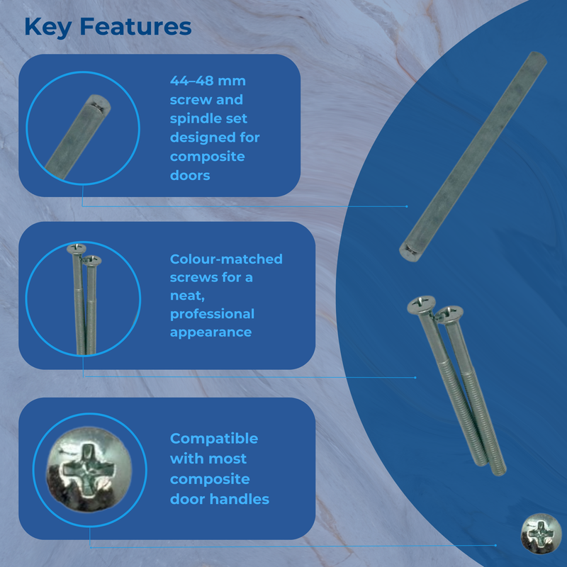 uPVC Store Screw and Spindle Pack for Composite Doors – Durable Door Hardware Replacement Kit