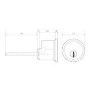 APECs Standard Rim Cylinder 3 keys Replacement Door Lock Nightlatch Latch