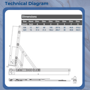 12" & 16" Egress Easy Clean UPVC Side Hung Window Hinges – Friction Stay, Fire Escape, 13mm & 17mm Stack Heights