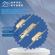 Millenco Mantis 1 Latch 3 Hooks 2 Deadbolts 2 Rollers Double Spindle