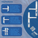 Offset Lever Lever uPVC Multipoint Door Handles – 48/87mm PZ Centres – Sprung – 240mm Screw Fixing Centres 