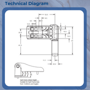 Anchorage Intelligent Strength Lift-Off uPVC Flag Door Hinge 16.5mm - 21mm – Heavy-Duty Adjustable Hinge for Double Glazing Doors