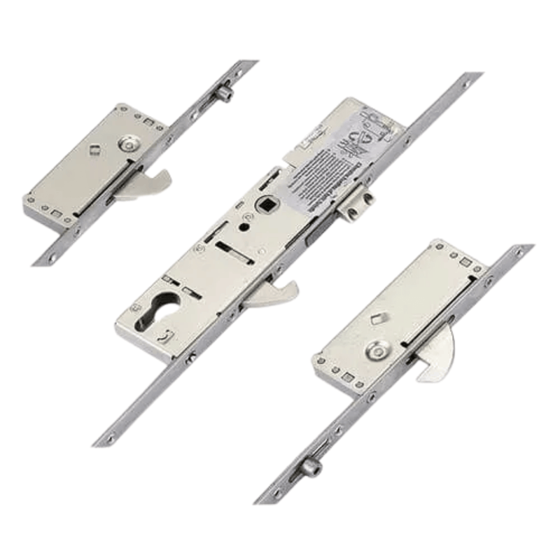 ERA Multipoint Door Lock – Split Spindle with 3 Hooks, 2 Rollers & Latch – Option 1 (610mm Top Hook to Spindle)