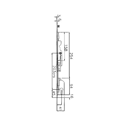 Fullex PDL 2 Point Patio Sliders uPVC Door Lock Pin On Frame 25mm Backset