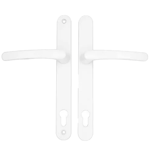 Millenco 117pz Lever Lever UPVC Multipoint Door Handles - 117mm PZ - Sprung - 237mm Screw Centres - 267mm Backplate